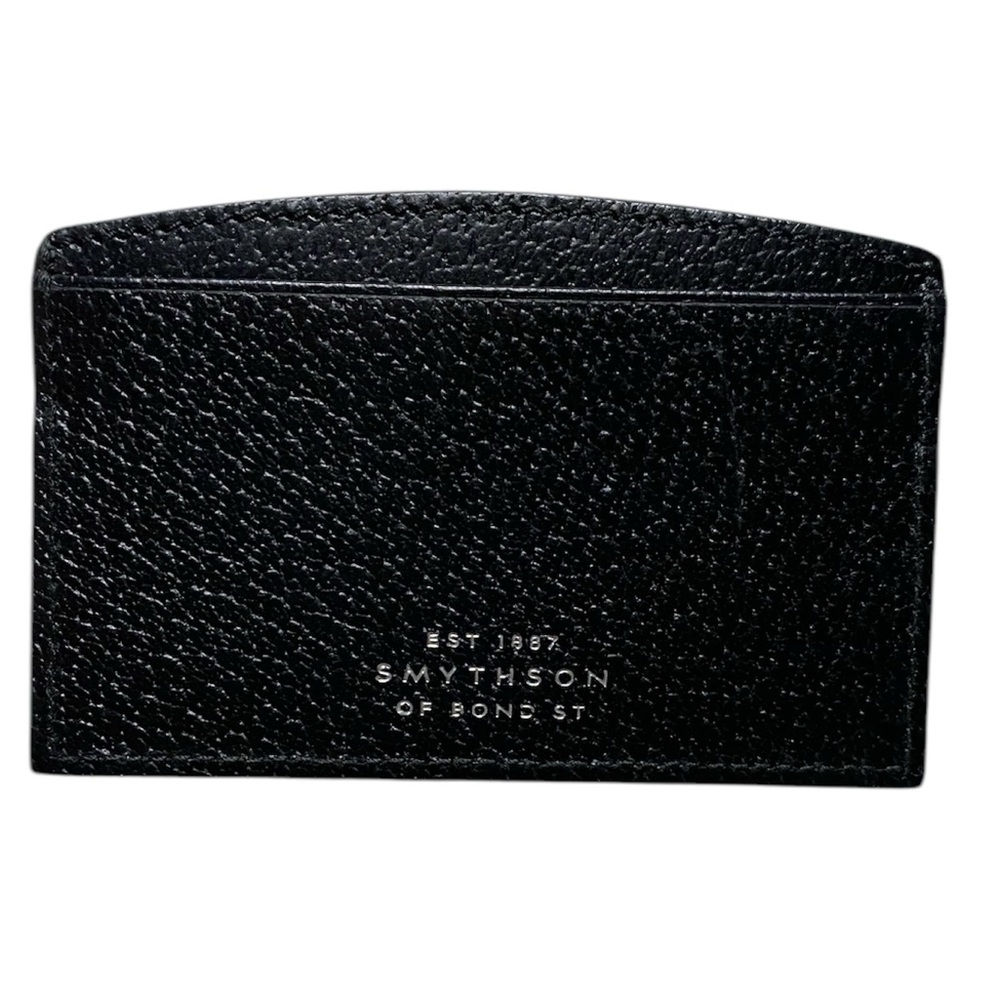 Smythson Black Leather Card Holder